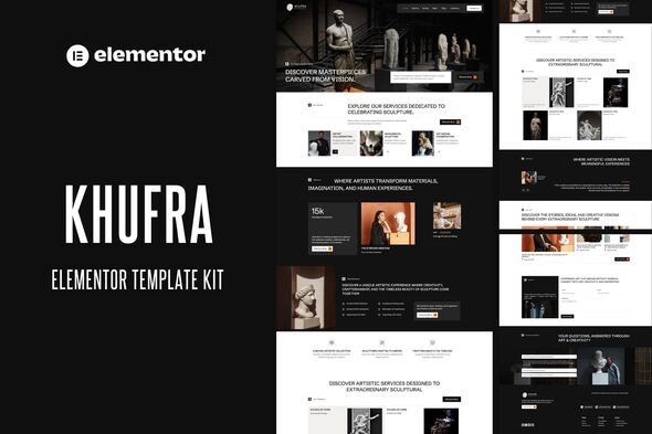Khufra - Sculpture Exhibition Website Elementor Template Kit Khufra - Sculpture Exhibition Website Elementor Template Kit