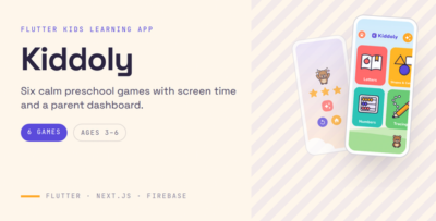 Kiddoly | Kids Preschool Learning Games Flutter App With Parent Dashboard