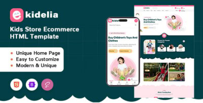 Kidelia - Kids Store Ecommerce HTML Template