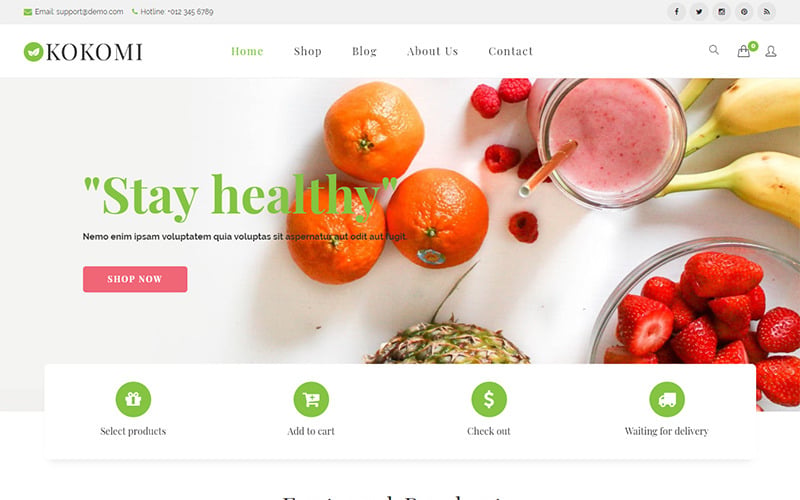 Kokomi - Organic & Food WordPress WooCommerce Theme Kokomi - Organic & Food WordPress WooCommerce Theme