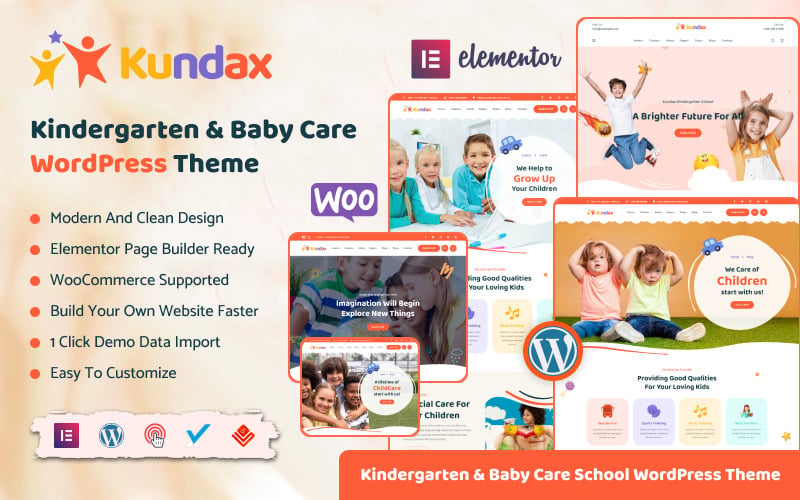Kundax - Kindergarten Baby Care Children eCommerce & Shop Theme Kundax - Kindergarten Baby Care Children eCommerce & Shop Theme