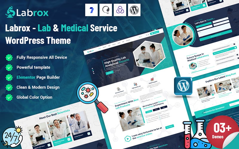 Labrox - Lab Service WordPress Theme Labrox - Lab Service WordPress Theme