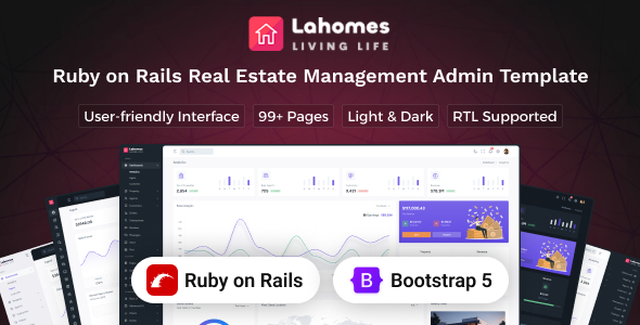 Lahomes - Ruby on Rails Real Estate Management Admin & Dashboard Template Lahomes - Ruby on Rails Real Estate Management Admin & Dashboard Template
