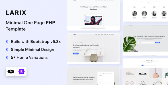 Larix - PHP Landing Page Template Larix - PHP Landing Page Template