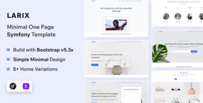 Larix - Symfony Landing Page Template