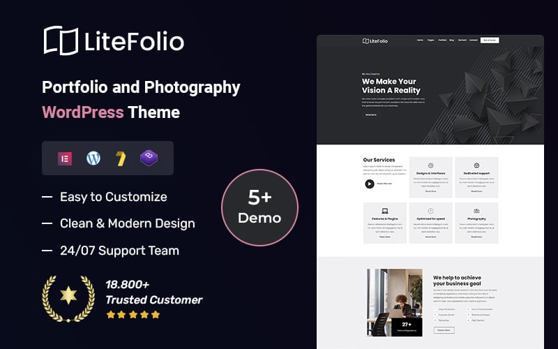 Litefolio - Portfolio and Photography WordPress Theme Litefolio - Portfolio and Photography WordPress Theme