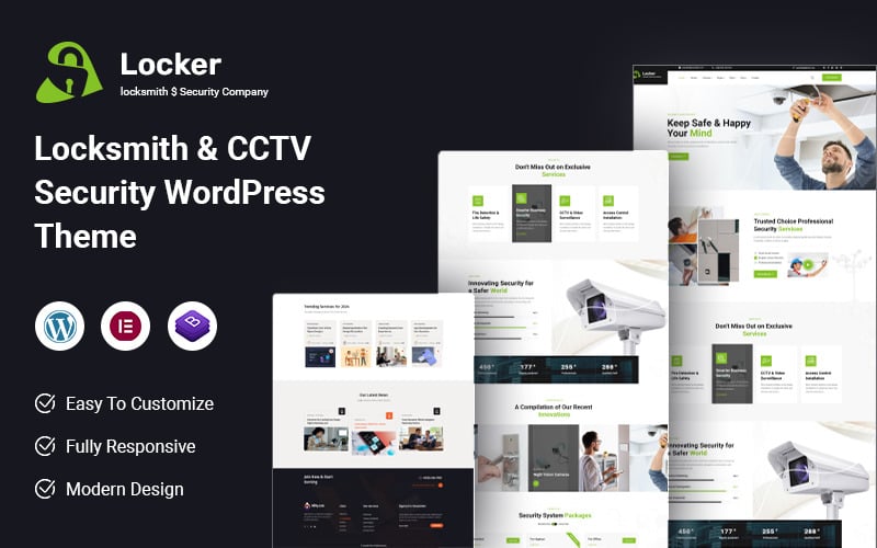 Locker – Locksmith & CCTV Security WordPress Theme Locker – Locksmith & CCTV Security WordPress Theme