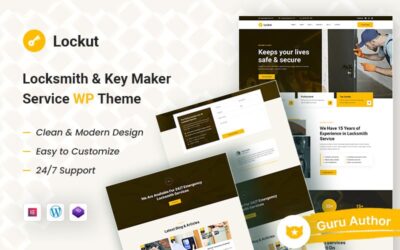Lockut - Locksmith Security Systems & Key Maker Home Inspector WordPress Theme