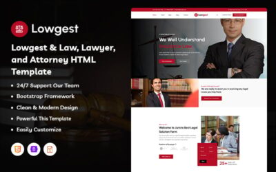 Lowgest - Law, Lawyer, and Attorney Website Template