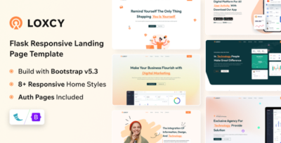 Loxcy - Flask Landing Page Template