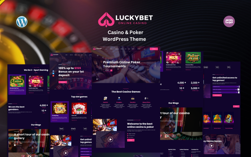 Lucky Bet - Casino & Poker WordPress Theme Lucky Bet - Casino & Poker WordPress Theme