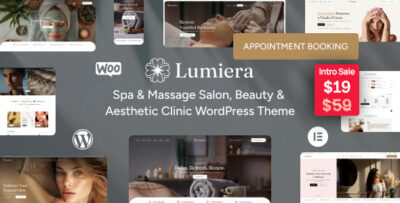 Lumiera – Beauty Salon & Aesthetic WordPress Theme