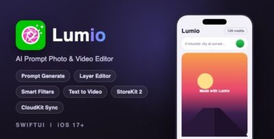 Lumio | AI Prompt Photo and Video Editor With Multi-Layer Canvas, Filters and StoreKit 2 - SwiftUI