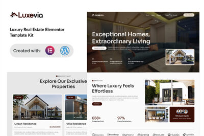 Luxevia - Luxury Real Estate Elementor Template Kit