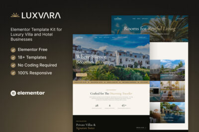 Luxvara - Luxury Villa & Hotel Resort Elementor Template Kit