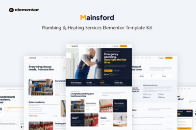Mainsford - Plumbing & Heating Services Elementor Template Kit