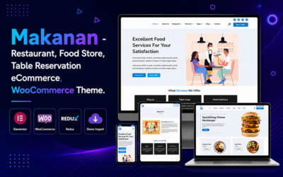 Makanan - Restaurant, Food Store, Table Reservation eCommerce, WooCommerce Theme