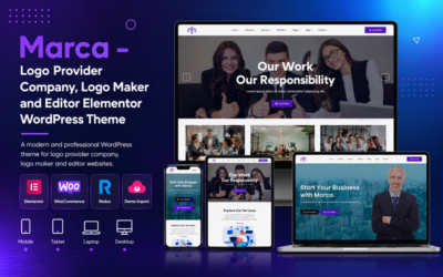 Marca - Logo Provider Company, Logo Maker and Editor Elementor WordPress Theme