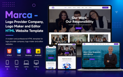 Marca - Logo Provider Company, Logo Maker and Editor HTML Website Template