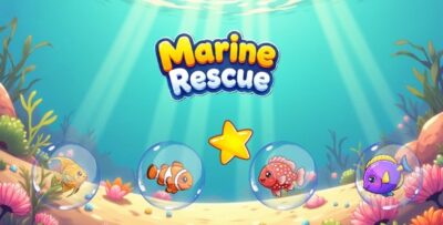 Marine Rescue | HTML5 Arcade Bubble Shooter (Construct 3)