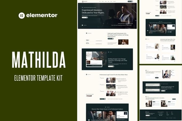 Mathilda - Lawyer & Attorney Service Elementor Template Kit Mathilda - Lawyer & Attorney Service Elementor Template Kit