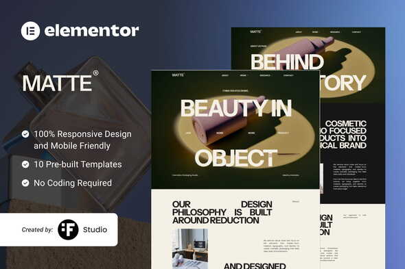 Matte - Beauty Packaging Studio & Branding Elementor Template Kit Matte - Beauty Packaging Studio & Branding Elementor Template Kit