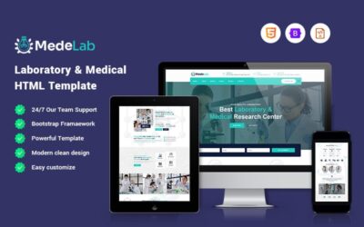 Medelab  - Laboratory Medical Research Center Website Template