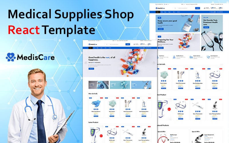 Mediscare - Medical Supplies Shop React Website Template Mediscare - Medical Supplies Shop React Website Template