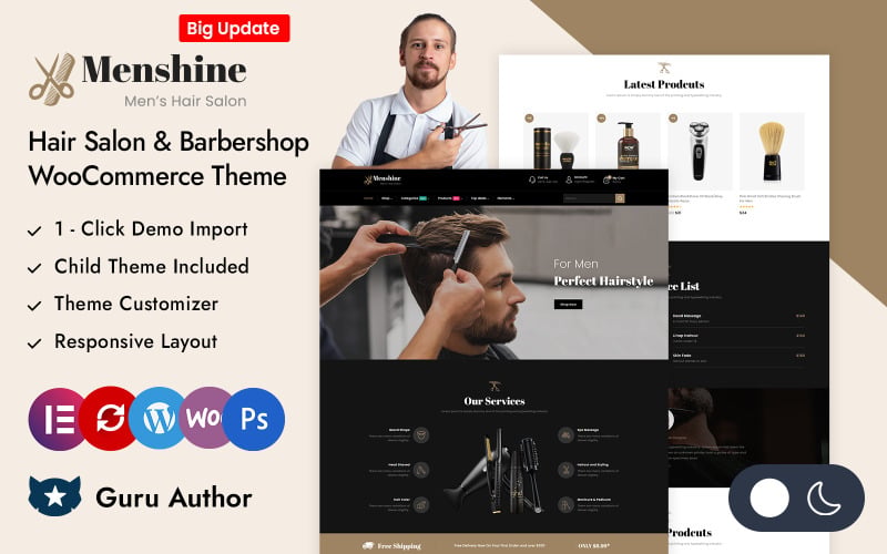 Menshine - Hair Salon & Barbershop Elementor WooCommerce Responsive Theme Menshine - Hair Salon & Barbershop Elementor WooCommerce Responsive Theme