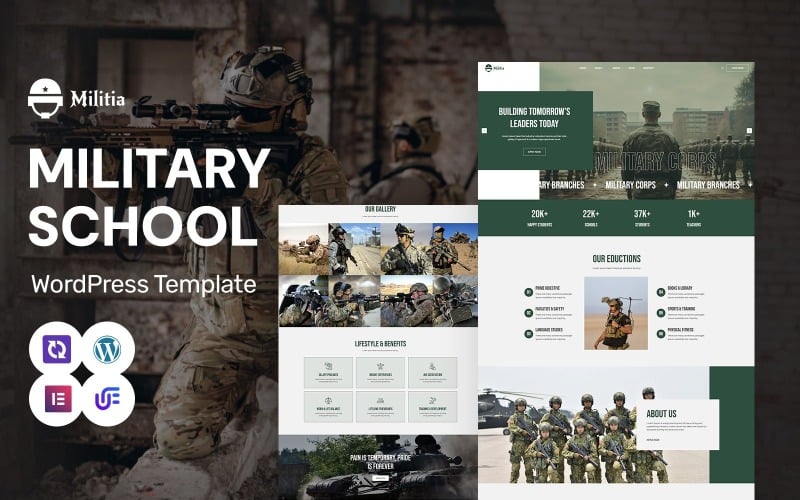 Militia - Military School, Military Prep And Training Programs WordPress Elementor Theme Militia - Military School, Military Prep And Training Programs WordPress Elementor Theme