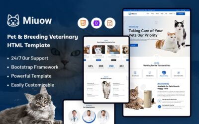 Miuow - Pet & Breeding Veterinary Website Template