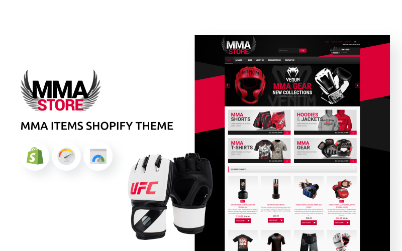 MMA Items Sports Store Shopify Theme MMA Items Sports Store Shopify Theme