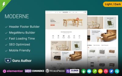 Moderne - Furniture and Home Decor Interior and Lighting WooCommerce Theme