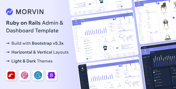 Morvin - Ruby on Rails Admin & Dashboard Template Morvin - Ruby on Rails Admin & Dashboard Template