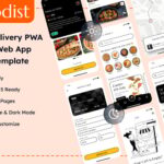 Multipurpose Food Delivery Mobile App PWA HTML Template - Foodist