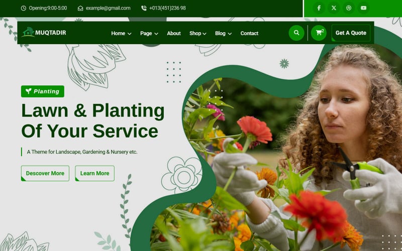 Muqtadir - Gardening & Landscapeing HTML5 Website Template Muqtadir - Gardening & Landscapeing HTML5 Website Template
