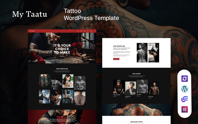My Taatu - Tattoos Artist WordPress Elementor Theme My Taatu - Tattoos Artist WordPress Elementor Theme