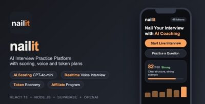NailIT | AI Interview Prep Web App With AI Scoring - React and Node