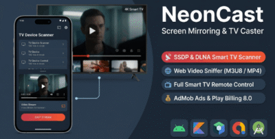 NeonCast | Screen Mirroring and TV Caster - Android App Template
