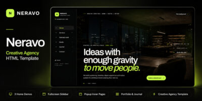 Neravo - Fullscreen Creative Agency HTML Template