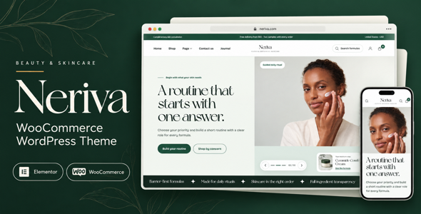 Neriva - Beauty & Skincare WooCommerce Theme Neriva - Beauty & Skincare WooCommerce Theme