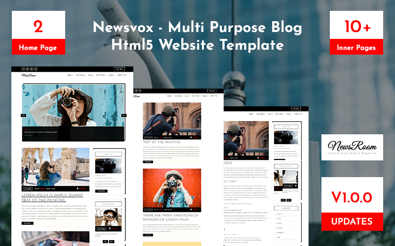 Newsvox - Multi Purpose Blog Html5 Website Template Newsvox - Multi Purpose Blog Html5 Website Template
