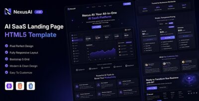 NexusAI - AI SaaS Landing Page Template