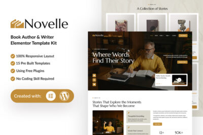 Novelle - Book Author & Writer Elementor Template Kit
