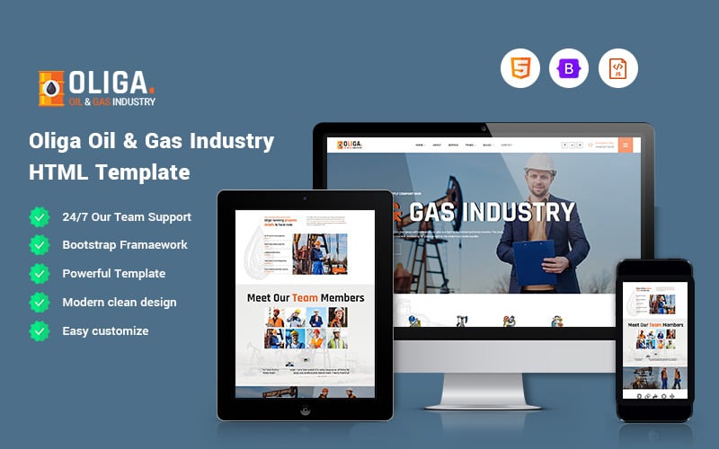 Oliga - Gas Industry Website Template Oliga - Gas Industry Website Template
