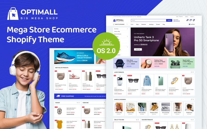 Optimall - Mega Store Shopify 2.0 Responsive Theme Optimall - Mega Store Shopify 2.0 Responsive Theme