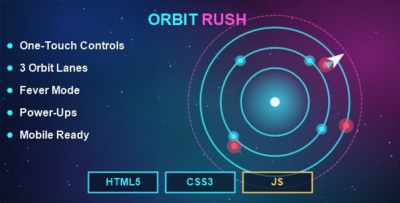 Orbit Rush - HTML5 Neon Arcade Game