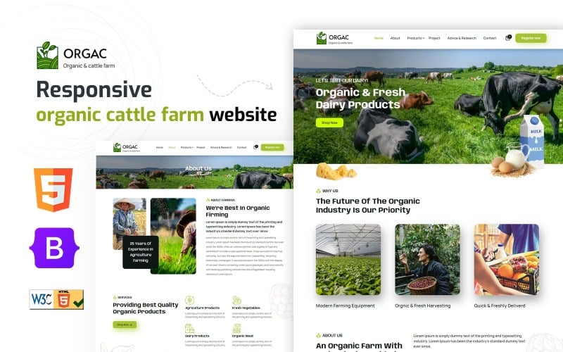 Orga - Organic Agriculture and Cattle, Dairy Product Farming HTML5 Template Orga - Organic Agriculture and Cattle, Dairy Product Farming HTML5 Template