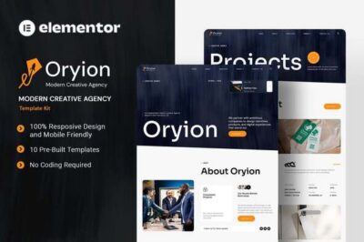 Oryion - Modern Creative Agency Elementor Template Kit