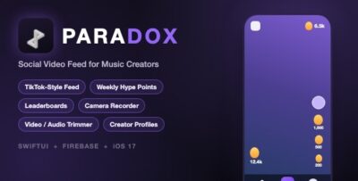 Paradox | Music Creator Video Feed Social App - SwiftUI